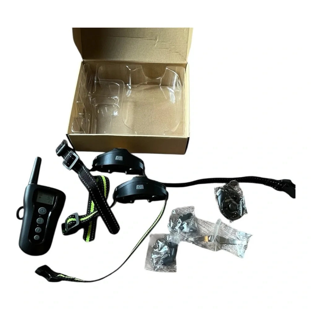 Casfuy 1000-ft Remote Rechargeable Waterproof Dog Training Collar‎ 2 Count